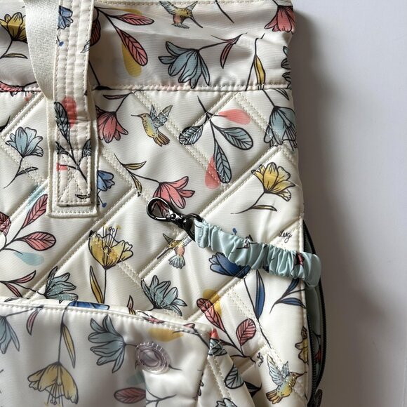 Lug Ferry XL Expandable Carry-All Tote Bag Hummingbird Floral - Picture 8 of 13